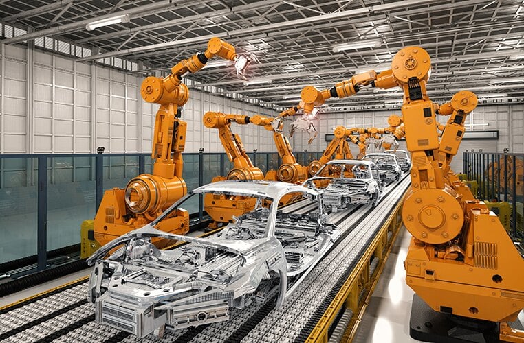 Using robots sales in manufacturing